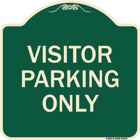 Parking Reserved Visitor Parking Only Heavy-Gauge Aluminum Architectural Sign